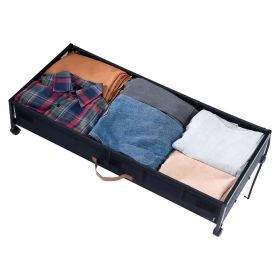 VEVOR Under Bed Storage with Wheels, 36.0 x 18.1 x 7.3 inch, Underbed Containers with Clear Lid, Underbed Shoe Organizer