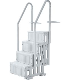 VEVOR Swimming Pool Ladder, 4-Step Double Handrails Stairs with Non-slip Heavy Duty Steps, Reliable 400 lbs Max Load Capacity