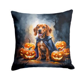 Vizsla Puppy Halloween Throw Pillow Machine Washable, Indoor Outdoor Decorative Pillow for Couch, Bed or Patio, 14Hx14W