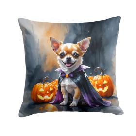 Chihuahua Puppy Halloween Throw Pillow Machine Washable, Indoor Outdoor Decorative Pillow for Couch, Bed or Patio, 18Hx18W