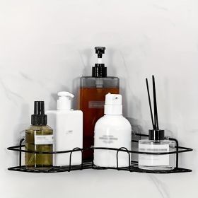 1pc Wall Mounted Bathroom Shelf, Shower Caddy Rack, No Punching Triangle Storage Rack For Bathroom Kitchen, Bathroom Accessories (SKU: HC730106922-01-01)